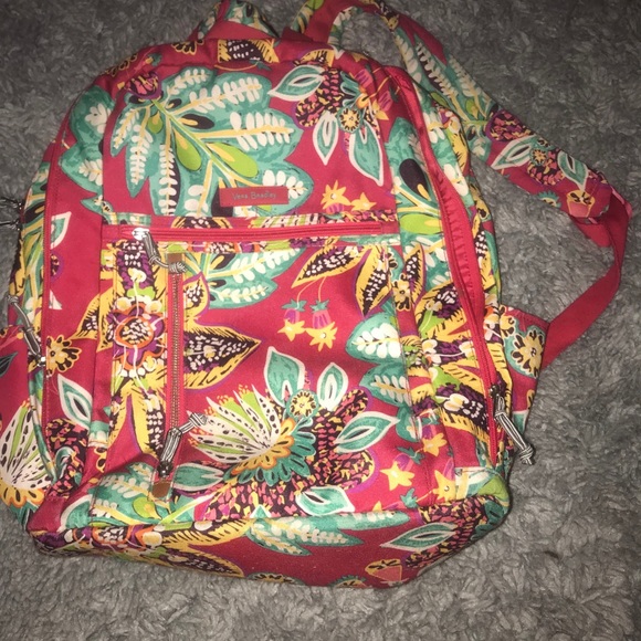 Red Vera Bradley Backpack - Picture 1 of 6